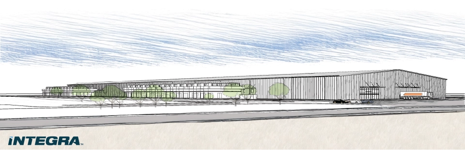 An example of one of the data center buildings